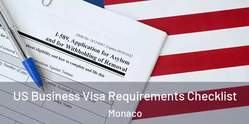  US Business Visa Requirements Checklist Monaco
